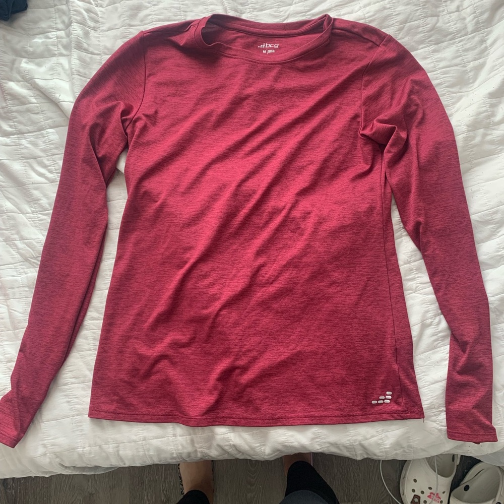 BCG| Cute Workout Set Matching Maroonish and Gray Long Sleeve and Leggings!! - Picture 2 of 7